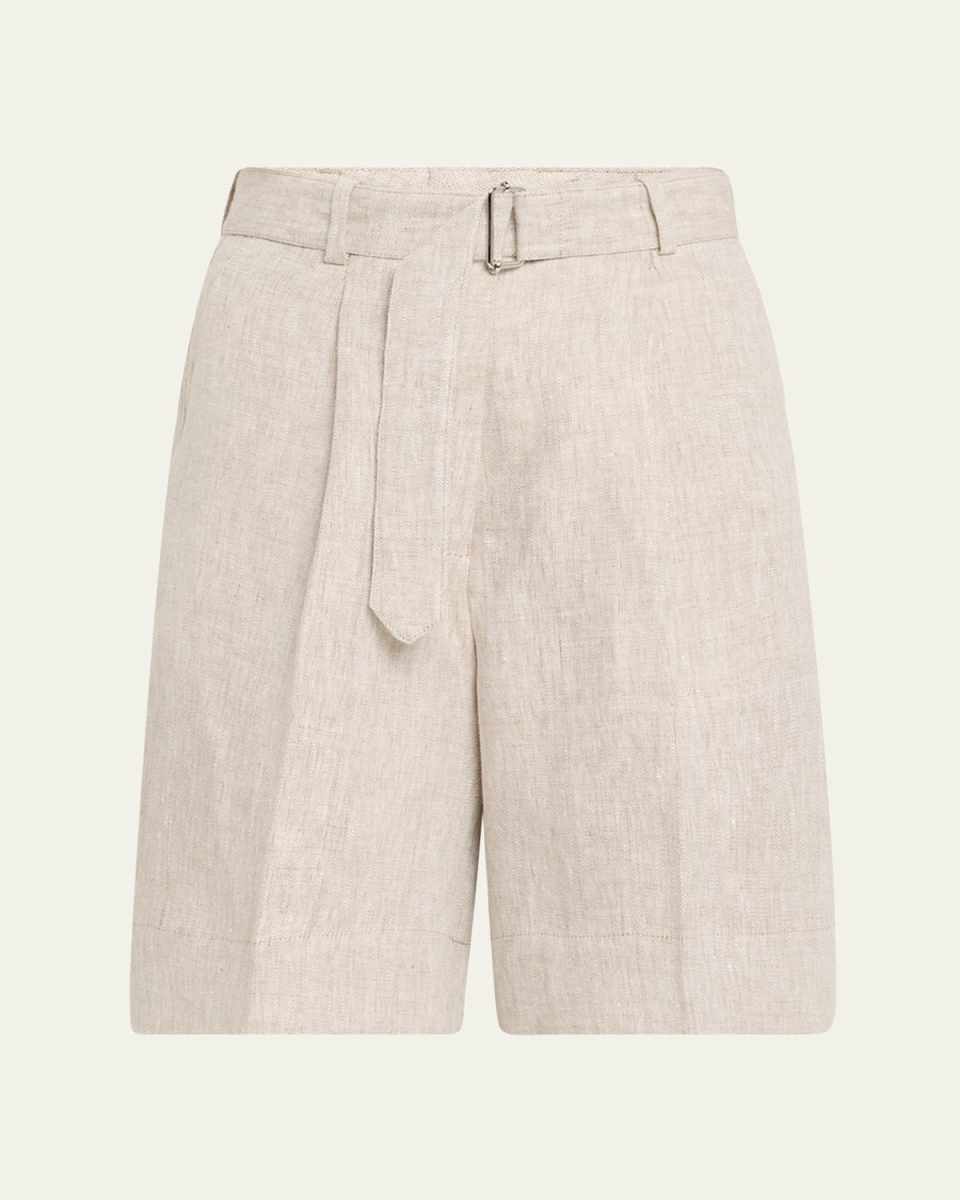 Dalva Belted Linen Shorts